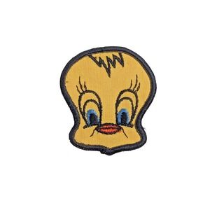 Vintage Tweety Bird Face Head Cartoon Character Collectible Sew On Patch 3"